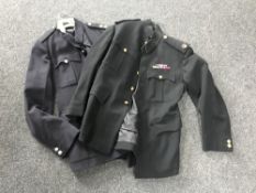 A part rail of military and service jackets,