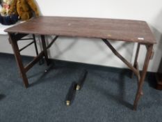 A 4' painted wooden trestle table