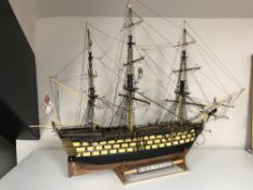 A wooden model - HMS Victory,