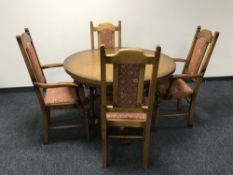 An oak linen fold kitchen dresser,