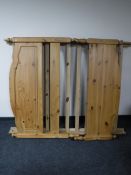 A 4'6 pine bed frame