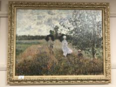 An Artagraph edition : Figures in a field, framed.