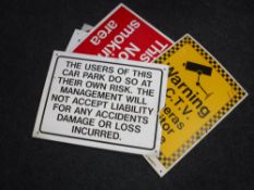 A small quantity of warning notices