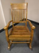 A beech rocking chair