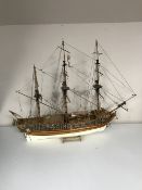 A wooden model - Royal Caroline,