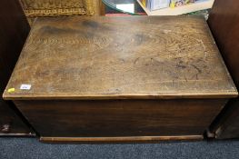 A 19th century elm blanket box