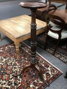 A Victorian mahogany torchere,