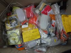 A box containing model aircraft accessories