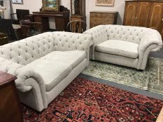 A Barker and Stonehouse Chesterfield style two seater settee,