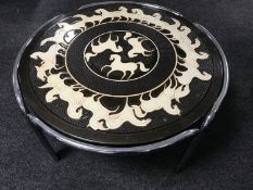 A 1960's chrome coffee table