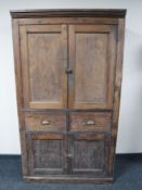 An antique pine kitchen cabinet CONDITION REPORT: 175cm high,