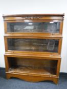 A Victorian mahogany sectional bookcase