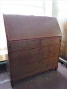 A mid 20th century teak writing bureau
