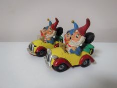 Two Corgi Comics 801 Noddy cars with grey faced golly
