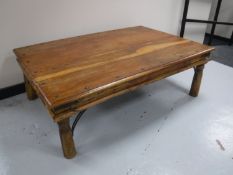 A Mexican pine coffee table