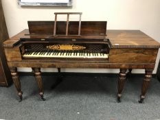 A Regency rosewood square piano by Thomas Tomkison, Dean Street, Soho,