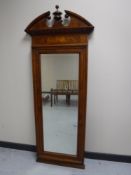 A 19th century mahogany and walnut wall dressing mirror CONDITION REPORT: Some