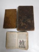 Three antiquarian leather bound volumes to include The Works of Aristotle (1791),