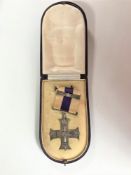 A rare military cross and bar in original case, awarded to Lt H.S.