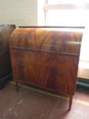 A 19th century mahogany cylinder bureau