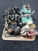 A tray of Wallace and Grommit figures,