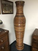 A large contemporary wicker vase