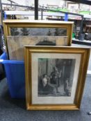 A box containing assorted continental school oils on board,