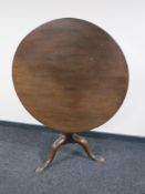 A Victorian mahogany tilt top breakfast table