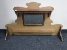 A pine washstand mirror back