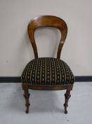 A Victorian walnut dining chair