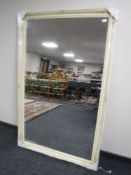 A Victorian style cream framed mirror,