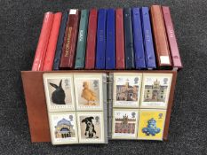 Fifteen albums of Royal Mail Stamp Card Series postcards
