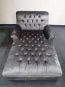 A contemporary Barker and Stonehouse buttoned chaise longue