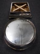 Two silver plated cake stands