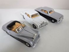 Three Corgi die cast Rolls Royce Models