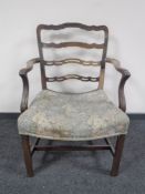 A George III mahogany ladder back chair