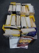 A box of books - Touring and geography, three boxes of magazines; Amateur Photographer,