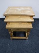 A nest of three Barker & Stonehouse Flagstone tables