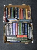 Two boxes of readers digest and great writers volumes