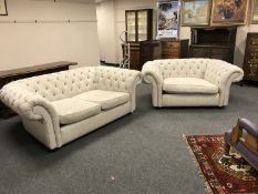 A Barker and Stonehouse Chesterfield style two seater settee,