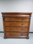 A Victorian mahogany six drawer Scotch chest,