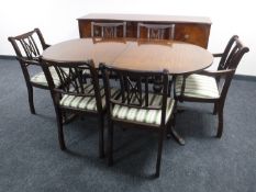 An eight piece mahogany Regency style dining room suite