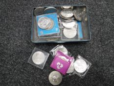 A tin of various crowns