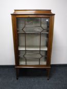 A Victorian mahogany glazed door display cabinet