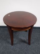 A circular occasional table