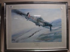 A framed Robert Taylor Battle of Britain VC print,
