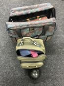 A bowling bag containing lawn bowls