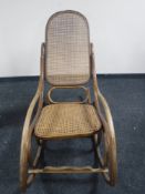 A Bentwood bergere rocking chair
