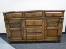 An oak sideboard