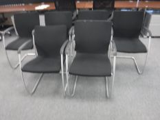 Six office armchairs